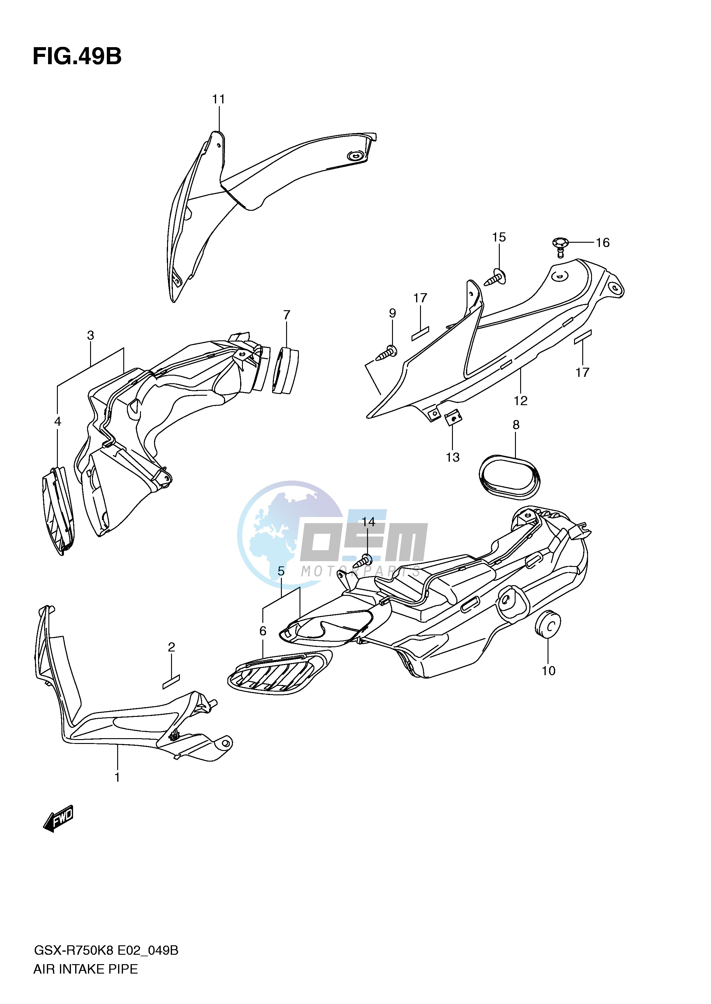 AIR INTAKE PIPE (MODEL L0)