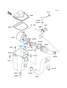 MULE_600 KAF400BEF EU drawing Air Cleaner