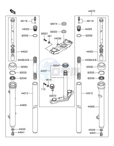 RM60 (E24) drawing FRONT FORK