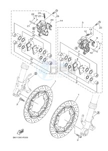 MTN1000 MT-10 (B67D) drawing FRONT BRAKE CALIPER