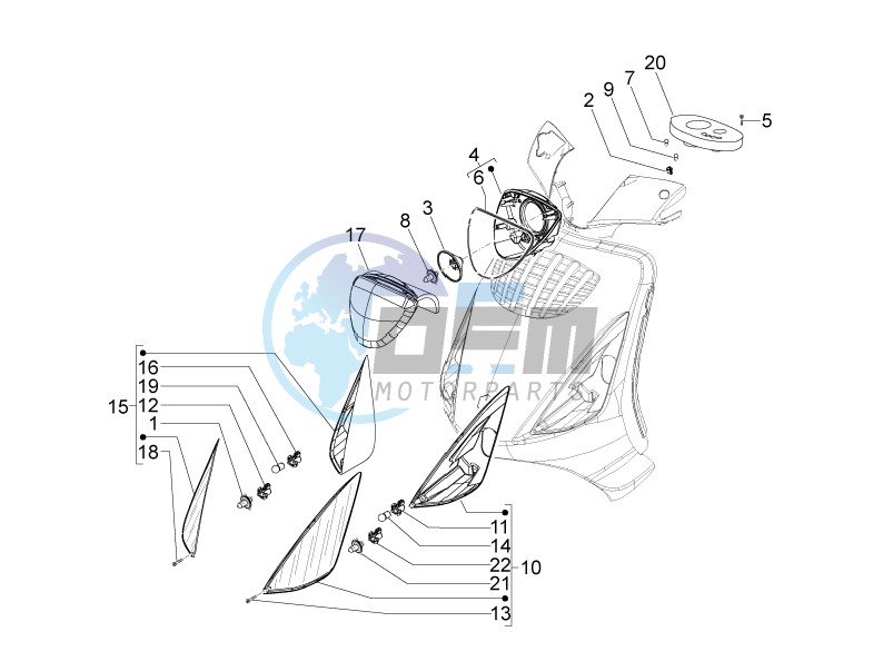 Front headlamps - Turn signal lamps