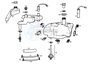 ATLANTIS LC - 50 cc drawing FUEL AND OIL TANK