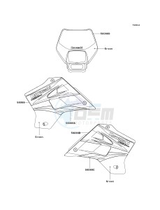 KDX 220 A [KDX220R] (A10-A12) [KDX220R] drawing DECALS-- GREEN- --- A11- -