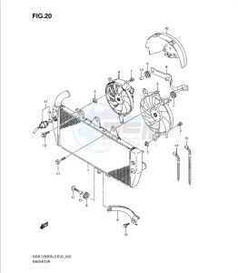 GSX1250 FA drawing RADIATOR