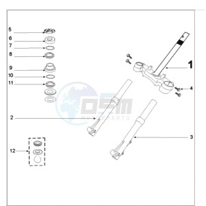 TWEET 50 drawing FRONT FORK / STEERINGHEAD