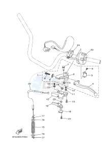 YFM700FWB KODIAK 700 (B16E) drawing HANDLE SWITCH & LEVER