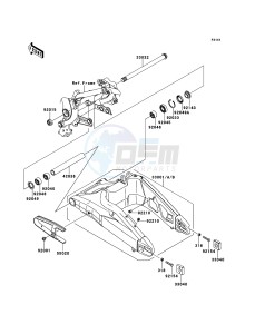 VERSYS KLE650CCF XX (EU ME A(FRICA) drawing Swingarm