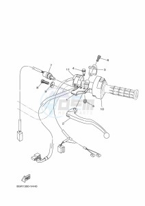 YFM450FWBD KODIAK 450 EPS (BEY3) drawing HANDLE SWITCH & LEVER