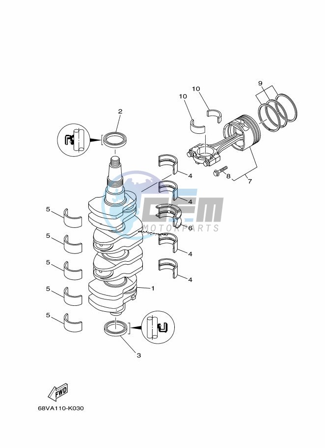 CRANKSHAFT--PISTON