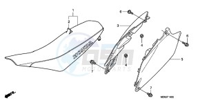 CRF450RB drawing SEAT/ SIDE COVER