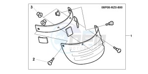 GL1500C F6C drawing FR,MUDGUARD EXTENSIO