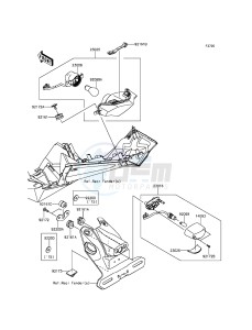 NINJA 250SL ABS BX250BGF XX (EU ME A(FRICA) drawing Taillight(s)