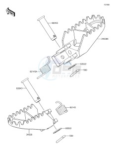 KX85-II KX85DGF EU drawing Footrests