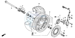 NSS250A JAZZ drawing FRONT WHEEL