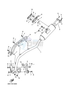 TT-R110E (B51U) drawing EXHAUST