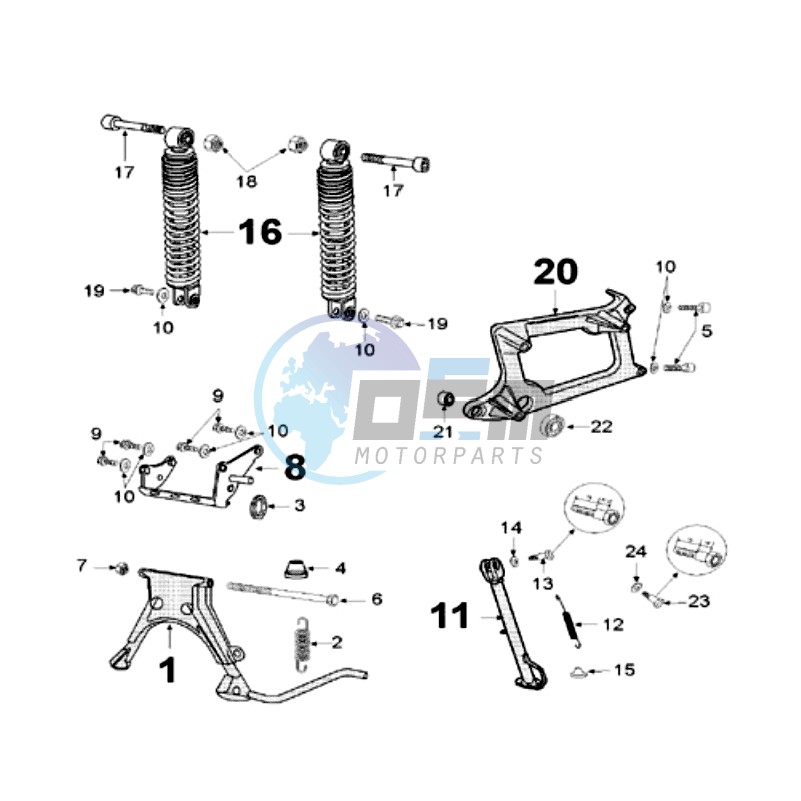 REAR SHOCK AND STAND