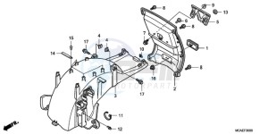 GL1800A UK - (E / MKH) drawing REAR FENDER