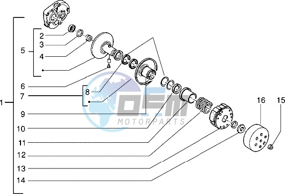 Driven pulley