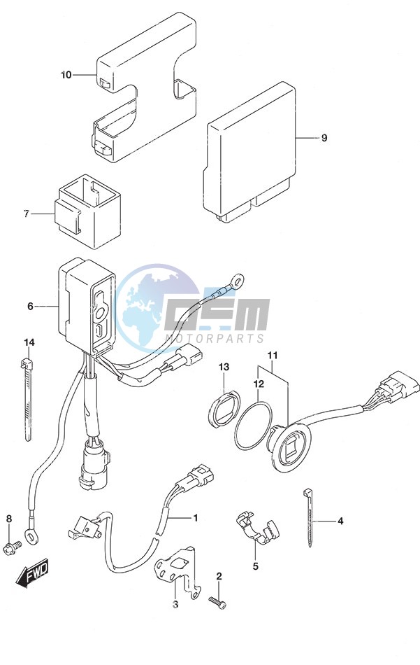 PTT Switch/Engine Control Unit