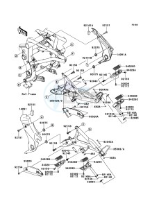 ER-6f EX650C9F GB XX (EU ME A(FRICA) drawing Footrests