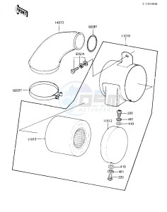 KD 80 M [KD80] (M3-M7) [KD80] drawing AIR CLEANER