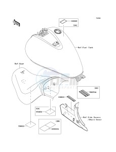 VN 900 B [VULCAN 900 CLASSIC] (6F-9F) B6F drawing LABELS