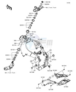 NINJA ZX-10R ABS ZX1000SGFB XX (EU ME A(FRICA) drawing Frame