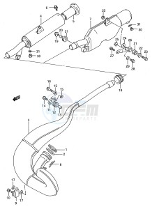 RMX250 (E28) drawing MUFFLER