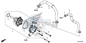 CB500XE CB500X ABS UK - (E) drawing WATER PUMP