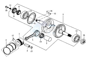 JOYRIDE - 125 cc drawing CRANKSHAFT-PISTON