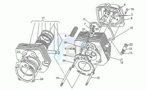 Nevada 350 drawing Cylinder head