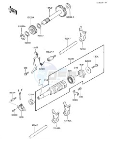 KLF 185 A [BAYOU 185] (A2-A4) [BAYOU 185] drawing GEAR CHANGE DRUM_SHIFT FORK-- S- -