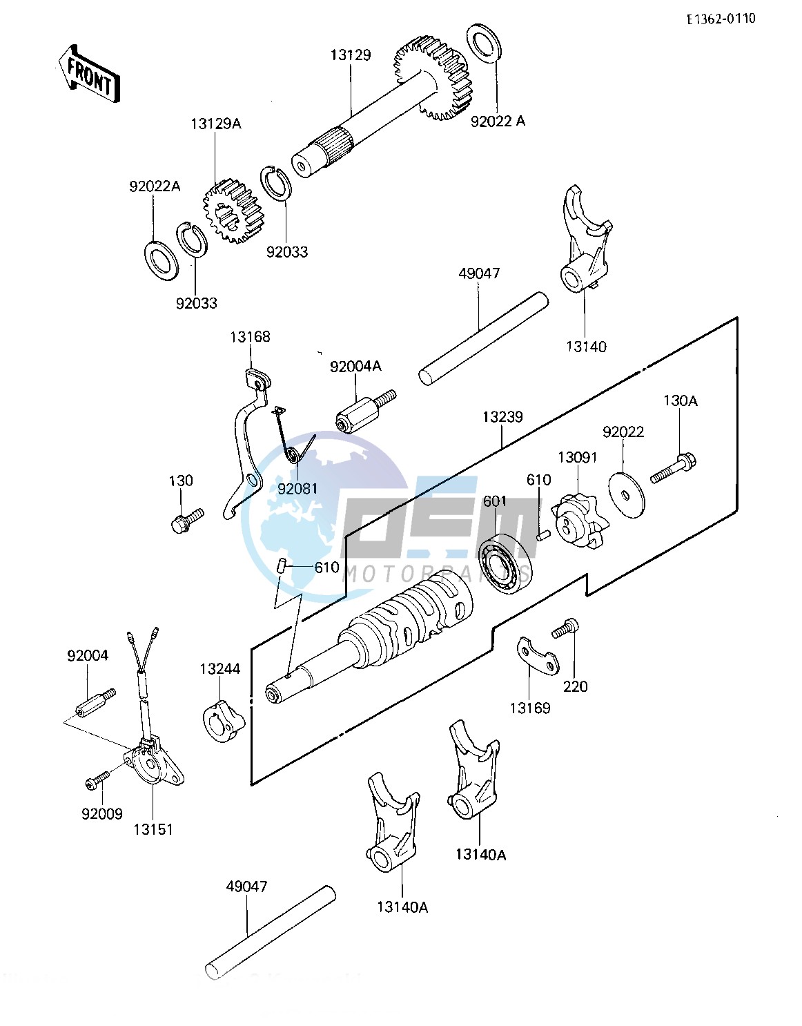 GEAR CHANGE DRUM_SHIFT FORK-- S- -