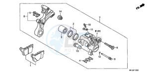 CBR600RRA Australia - (U / 2U) drawing REAR BRAKE CALIPER (CBR600RR)