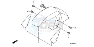 PES125R9 France - (F / CMF STC 2F) drawing FRONT FENDER