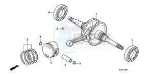 PES125R9 Europe Direct - (ED / STC) drawing CRANKSHAFT/PISTON