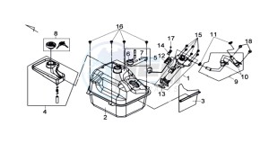 MAXSYM 600I ABS drawing FUEL TANK - FUEL CUT