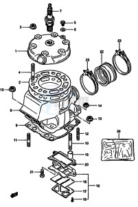 RM125 (E-F) drawing CYLINDER