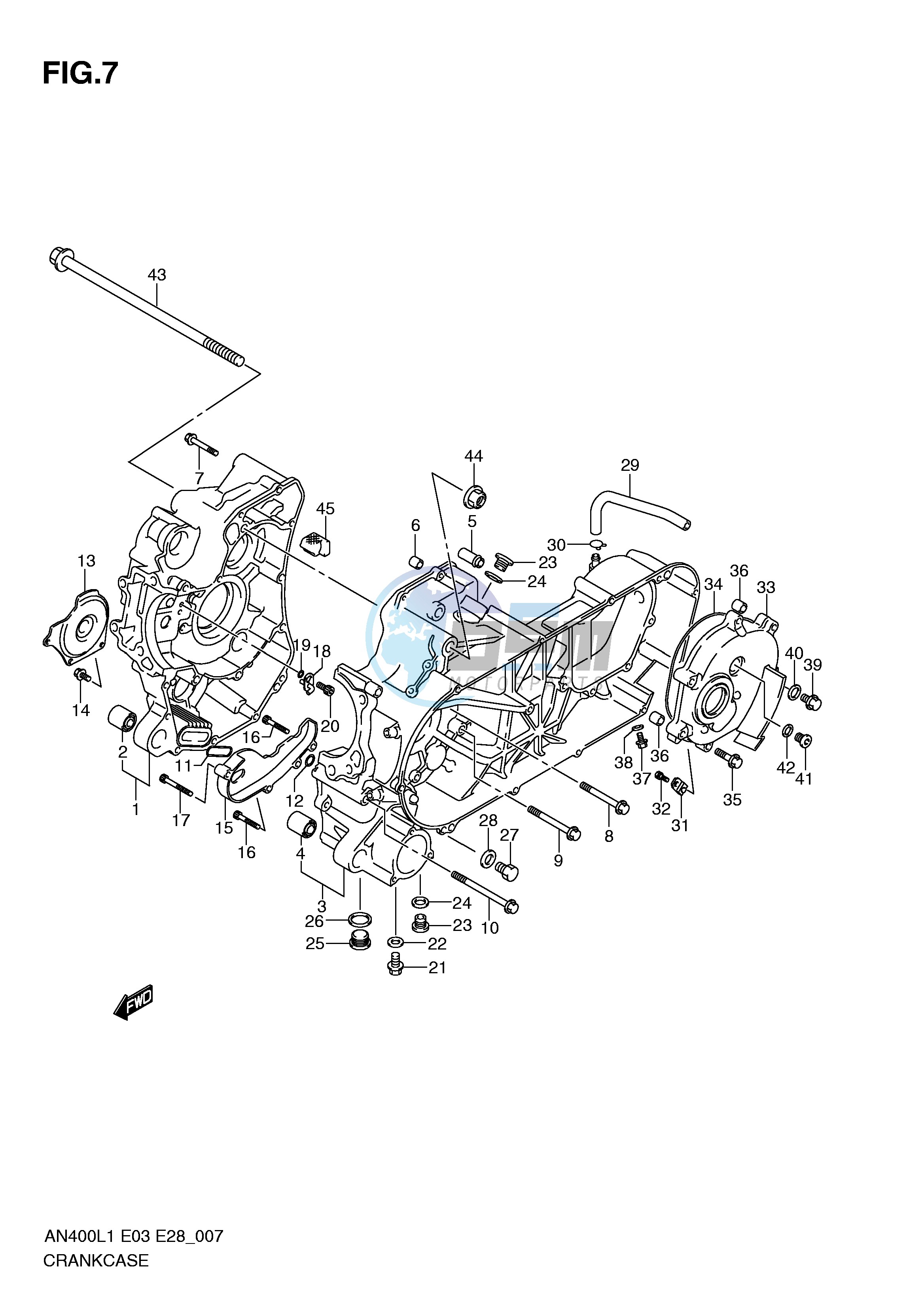 CRANKCASE (AN400ZAL1 E28)