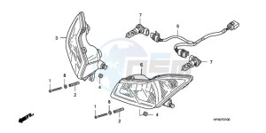 TRX420FE9 Australia - (U / 4WD) drawing HEADLIGHT