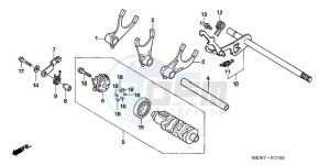 NT700VAA UK - (E / ABS MKH) drawing GEARSHIFT DRUM