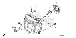 CB1300SA9 SI / ABS BCT MME TWO TY2 drawing HEADLIGHT (CB1300S/CB1300 SA)