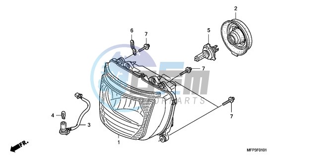 HEADLIGHT (CB1300S/CB1300 SA)