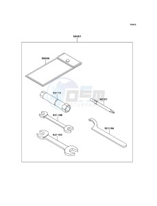 MULE_610_4X4 KAF400AEF EU drawing Owner's Tools