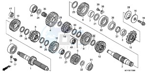 CRF450XB drawing TRANSMISSION