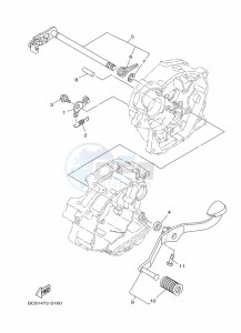 YB125 (2CSA) drawing SHIFT SHAFT