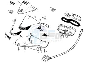 PREDATOR LC - 50 cc drawing DASHBOARD UNIT