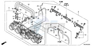 CB1100CAH UK - (E) drawing THROTTLE BODY