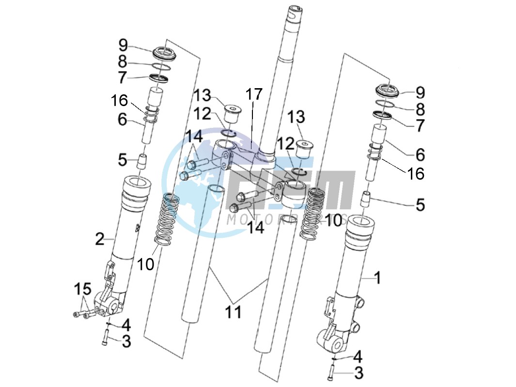 Fork's components (Kayaba)