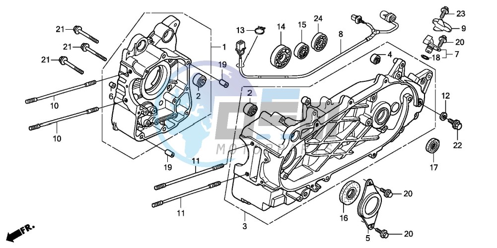 CRANKCASE (FES1253-5)(FES1503-5)